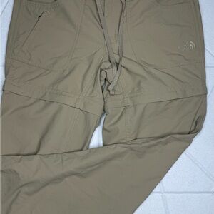 THE NORTH FACE Women's 2 Convertibles Hiking Pants Beige Zip Off Shorts